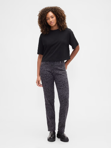 High Rise 90’s Slim Leopard Print Jeans Deal