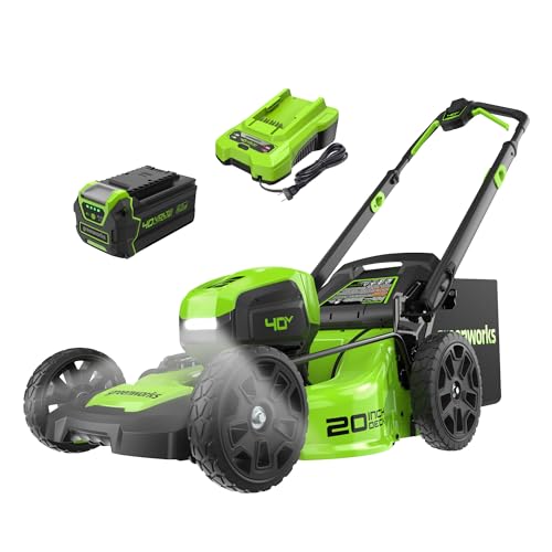 Greenworks 40V 20in Push Lawn Mower with 4.0 Ah Battery and Charger Deal