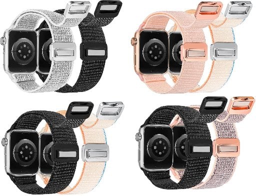 Magnet Nylon Loop Bands for Apple Watch 2-Pack Deal