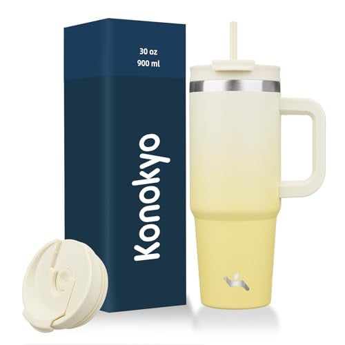 Konokyo 30 oz Tumbler with Handle, Lemon Deal