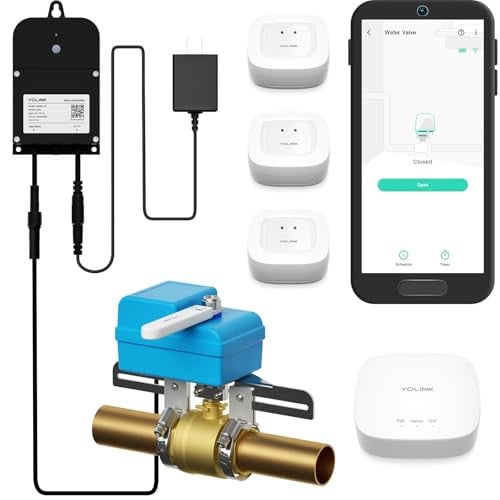 YoLink Water Leak Protection Kit with Sensors, Smart Valve Controller, EVO Operator, and Hub Deal