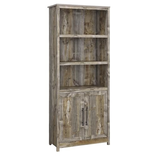 Sauder 71.5" Granite Trace Bookshelf w/ Storage
