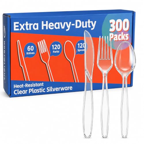 Extra Heavy Duty Plastic Silverware 300 Count Deal