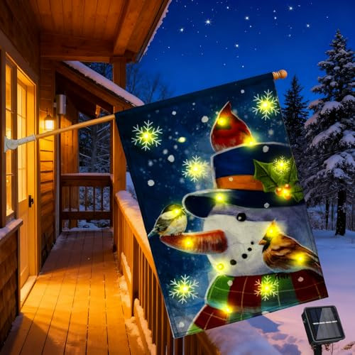 Solar Christmas Garden Flag