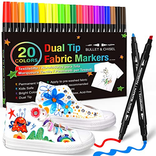 Dual Tip Fabric Markers 20 Count