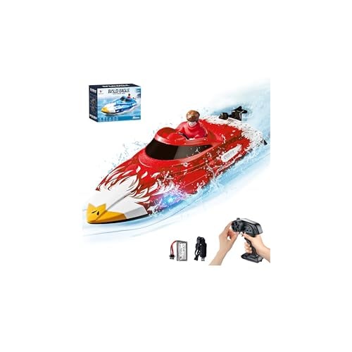 SRGBND 12-Inch RC Boat w/ LED Lights
