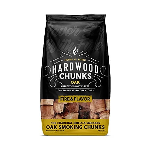 Fire & Flavor Premium All Natural Smoking Wood Chunks 4-Pound (Oak) Deal
