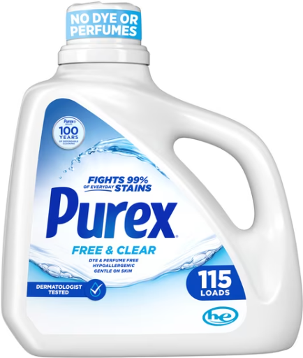 Purex Free & Clear Liquid Detergent 150 fl oz 115 loads