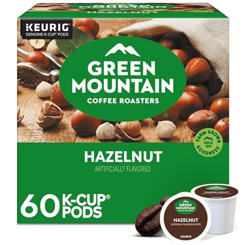 Green Mountain Coffee Roasters Hazelnut Keurig Single Serve K-Cup Pods, Light Roast Coffee, 60 Count Deal