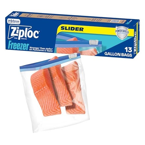Ziploc Gallon Freezer Slider Bags w/ Power Shield Technology 13-Count Deal
