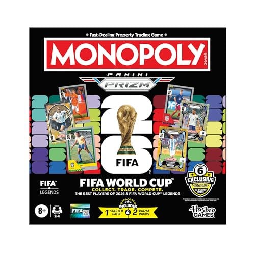 Monopoly Panini Prizm: FIFA World Cup Game w/ Trading Cards Deal