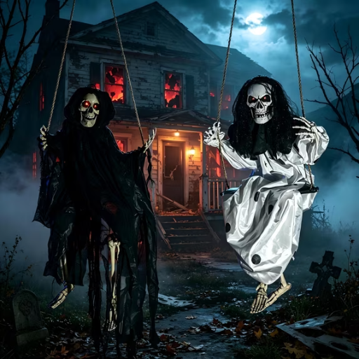 Joyfy 2-Piece 3' Light Up Swinging Halloween Decor Deal