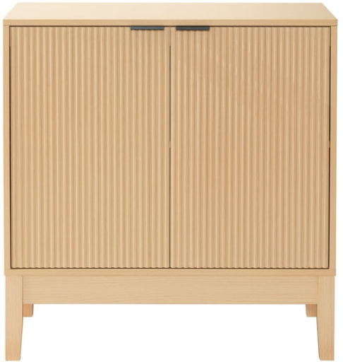 Best Choice Products 2-Door Reeded Storage Cabinet w/ Soft-Close Doors, Natural Deal