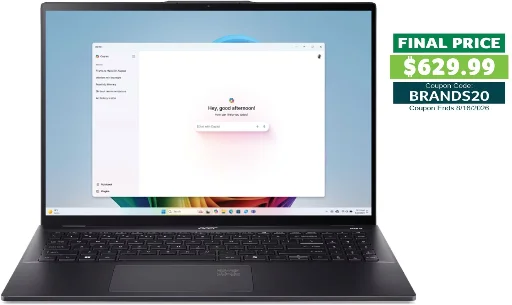 Acer Swift 16 AI 16" 3K 120Hz OLED Touch, Intel Ultra 7 256V, 16GB LPDDR5, 1TB SSD Deal