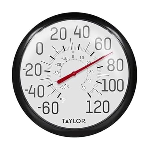 Taylor Big and Bold Wall Thermometer, 13.25-inch, Black Deal