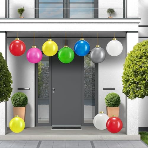 Inflatable Christmas Ornaments 10-Pack, 9 Inch Indoor Outdoor Decorations Deal