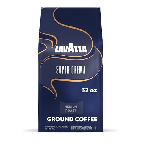 Lavazza Super Crema Ground Coffee, Medium Roast, Arabica and Robusta Blend, 32 oz Bag (Pack of 1) Deal