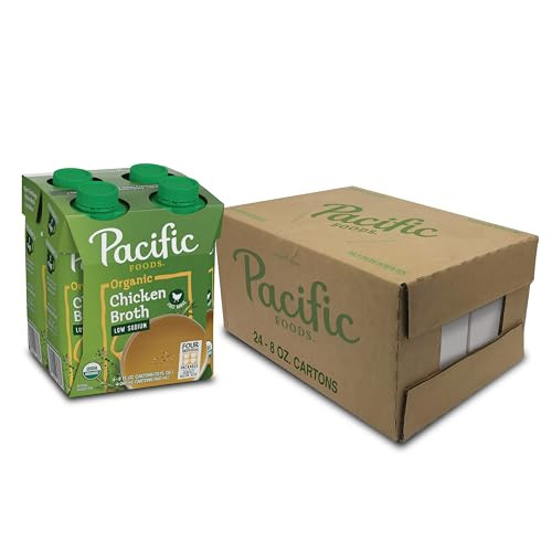 Pacific Foods Organic Free-Range Chicken Broth 24-Pack 8-Oz