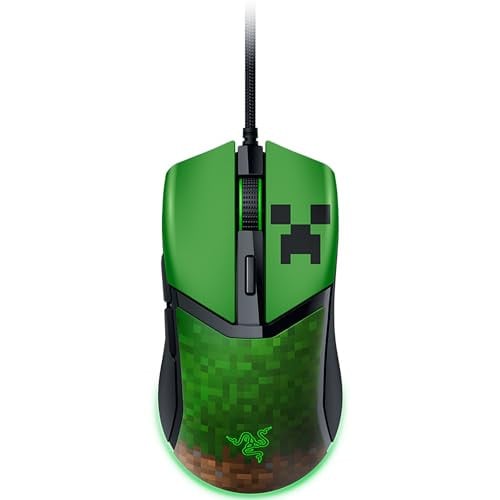 Razer Cobra Lightweight Optical Gaming Mouse with Chroma RGB Lighting, Wired, Minecraft Edition