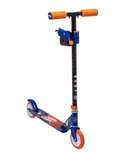 Nerf Kick Scooter w/ Detachable Blaster 185lb Weight Limit
