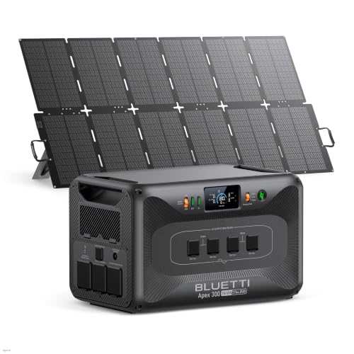 BLUETTI Apex 300 Solar Generator & 500W Solar Panel Included 2764.8Wh LFP