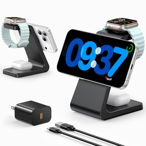 Meifigno 3-in-1 Mag Safe Wireless Docking Station