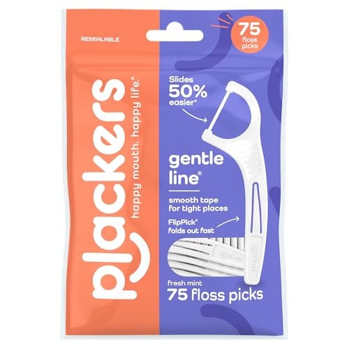 Plackers Gentle Line Super Soft Floss Picks 75-Count