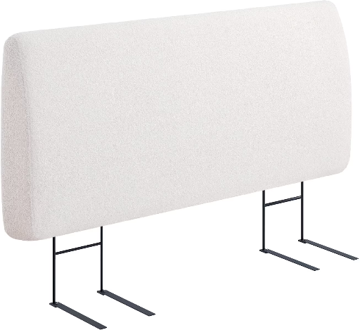 Pinmoco 4.7" Upholstered Foam Height Adjustable Headboard (Teddy Velvet White) Queen Deal