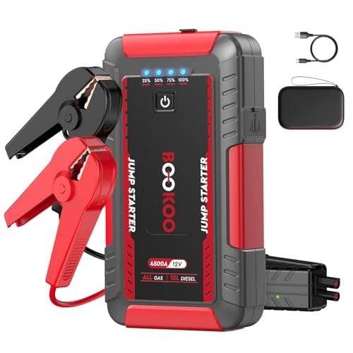 BOOKOO H8 4500A Portable Car Jump Starter (All Gas & Up to 10L Diesel)