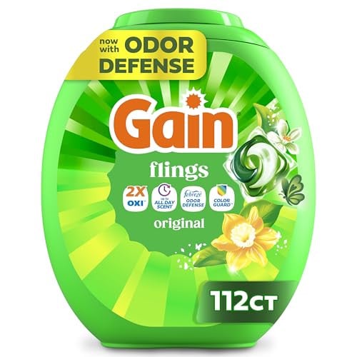 Gain Flings Liquid Washing Detergent Pods 112 Count 4-Pack