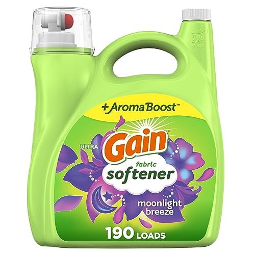 4 × 140-Oz Gain Liquid Fabric Conditioner Moonlight Breeze 190 Loads Deal