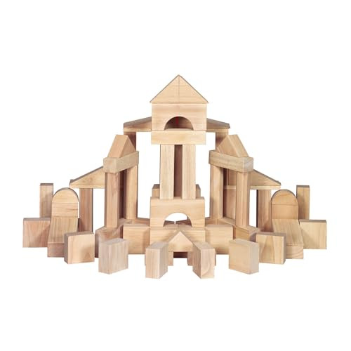 Melissa & Doug Standard Unit Solid-Wood Building Blocks (60 pcs)