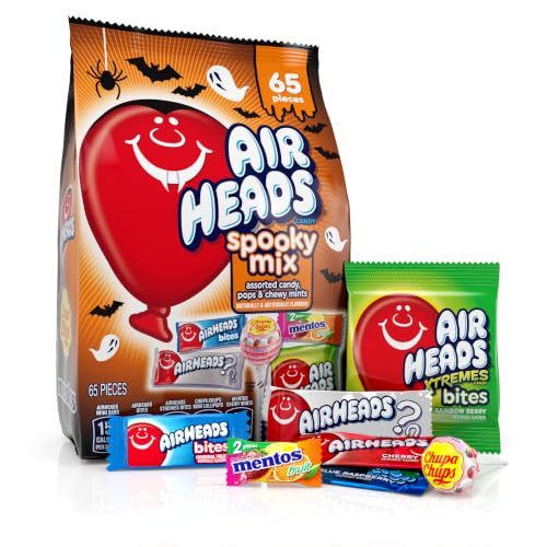 Airheads, Mentos, Chupa Chups Halloween Spooky Candy Mix, 65 Count Bag Deal
