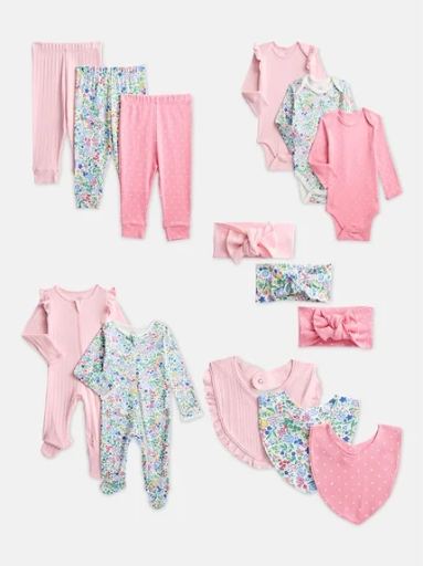 Wonder Nation Organic Cotton Baby Gift Set 14-Piece Deal