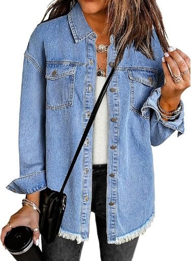 Luvamia Oversized Denim Shacket Jacket Deal