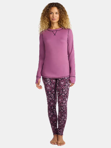 ClimateRight by Cuddl Duds Women's and Women’s Plus Top and Leggings Set 2-Piece
