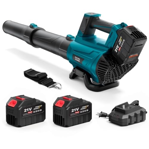 Cordless Leaf Blower with 2 Batteries and Charger
