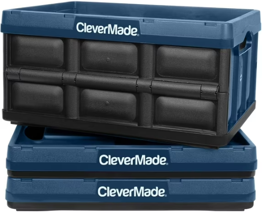 CleverMade 32L (8-Gallon) Collapsible Storage Bin 3-Pack