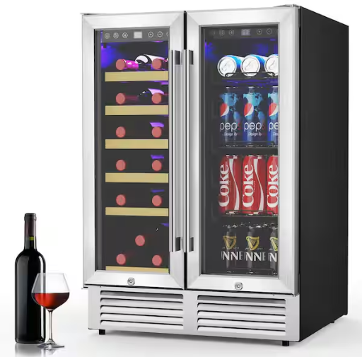Antarctic Star 18-Bottle 66-Can Dual Zone Wine Refrigerator