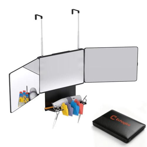 3 Way Hanging Mirror with Shelf