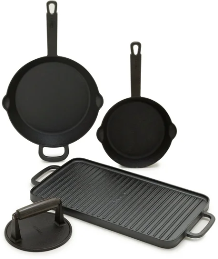 Bobby Flay by GreenPan 4-Piece Pre-Seasoned Cast Iron Skillet Cookware Set Deal