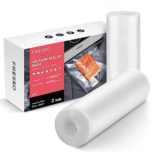 FRESKO 8"x20' Vacuum Sealer Bags 2 Rolls