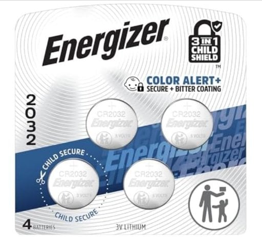 Energizer 2032 4-Pack 3V Lithium Coin Batteries Deal