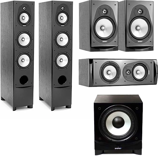 Energy Connoisseur 4.1 Home Theater System with 2x CF-70 Floors + CC-10 Center + CB-20 Bookshelves + C8 Sub Deal