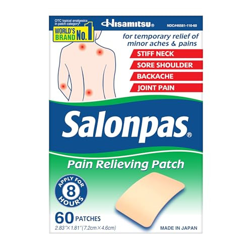 Salonpas Muscle Soreness Pain Relieving Patch 60-Count