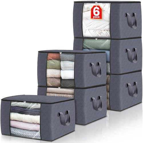 Fab totes Blanket/Clothes Storage Bags - 6 Pack