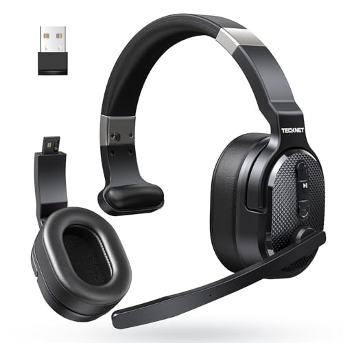 Tecknet Single/Dual Ear Wireless Bluetooth Headset w/ Mic