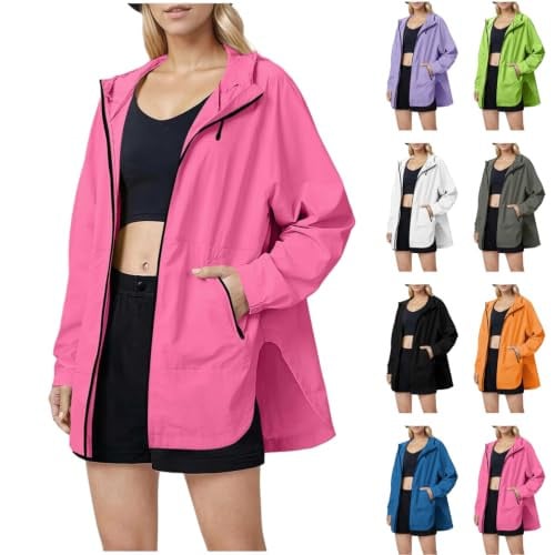 Women Hooded Rain Coat Windbreaker Deal