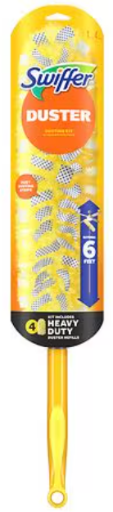 Swiffer Duster Heavy Duty Starter Kit with 6 ft Extendable Handle and 4 Refills