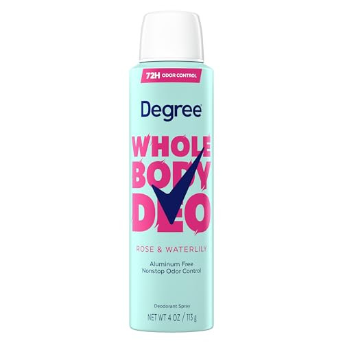 4-Ounce Degree Women's Whole Body Deodorant Spray (Rose/Waterlily)